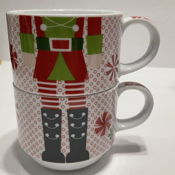 Pier 1 Dining Pier 1 Stackable Coffee Mugs Tea Cup 4 Holder